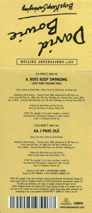 David Bowie Boys Keep Swinging (17 May 2019) Picture Disc-info