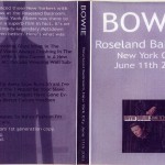 David Bowie 2002-06-11 new York City Roseland Ballroom – Live At The Roseland Ballroom ,New York City –