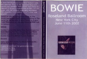 David Bowie 2002-06-11 new York City Roseland Ballroom – Live At The Roseland Ballroom ,New York City -