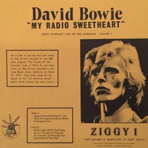 David Bowie Ziggy 1 - My Radio Sweetheart - SQ 8,5