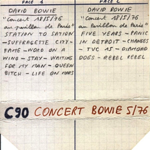 David Bowie 1976-05-18 Paris ,Pavillion de Paris (Low gen) - SQ -8