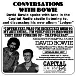 David Bowie 1979-05-14 Conversations with Bowie – Capital Radio broadcast) – SQ 8,5