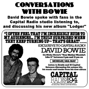 David Bowie 1979-05-14 Conversations with Bowie - Capital Radio broadcast) - SQ 8,5