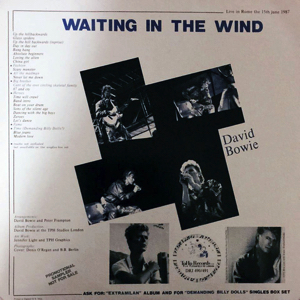 David Bowie 1987-06-15 Rome ,Stadio Flaminio - Waiting In The Wind - SQ 8+