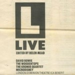 David Bowie 1988-07-01 London ,Dominion Theatre Ica Benefit – Intruders at the Palace – SQ 8,5