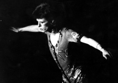  ALL DRESSED UP: David Bowie performing at Kirkstall Rolarena in 1973.