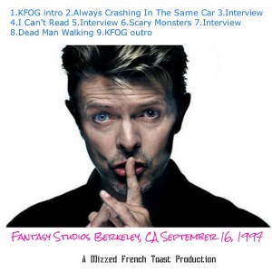 David Bowie - Fantasy Studios 1997 - Back Cover