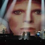 David Bowie’s band perform on stage during the 2016 Brit awards at the O2, London. Photograph- Dominic Lipinski-PA
