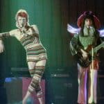 Mick “Woody” Woodmansey, back right, in the studio with Mick Ronson, left, and David Bowie