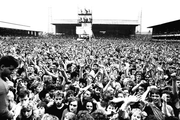  36,000 David Bowie fans at Roker Park, Sunderland, June 23, 1987