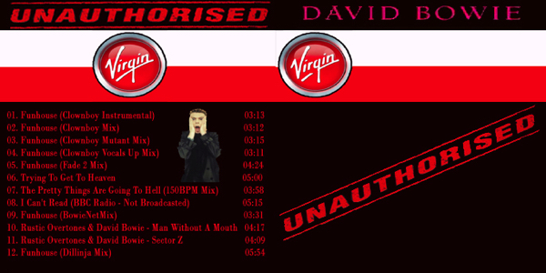 David Bowie Unauthorised Virgin Front