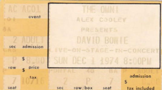 david-bowie-1974-12-01 - Atlanta-Omni-Arena -Ticket