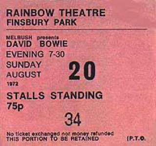 david-bowie-the-rainbow-theatre-Ticket