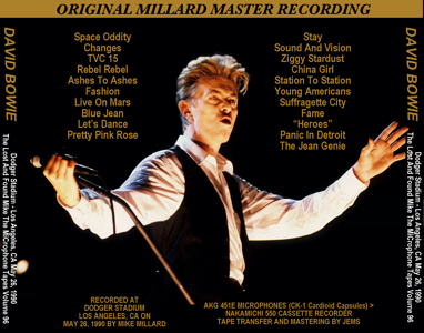 David Bowie 1990-05-26 Dodger Stadium BACK