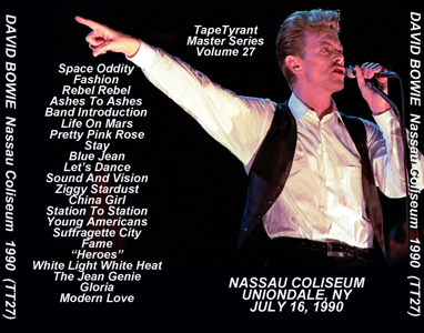 David Bowie 1990 Nassau Coliseum BACK