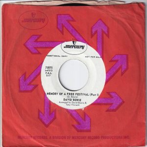 David Bowie Memory Of The Free Festival Part 1 & Part 2 (1970 US Promo 7")