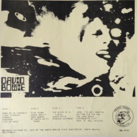 David Bowie 1972-10-20 Santa Monica ,Civic Auditorium (Cleveland WMMS broadcast ,RAW) - SQ 9,5