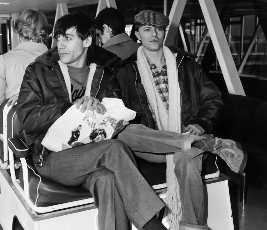 David Bowie with Iggy Pop and Bing Crosby in 1977