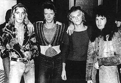 David Bowie with The Spiders from Mars during the Ziggy Stardust tours 1972–1973