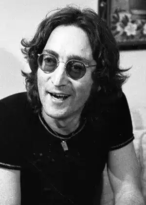 David Bowie and John Lennon during the Fame recording sessions, 1975